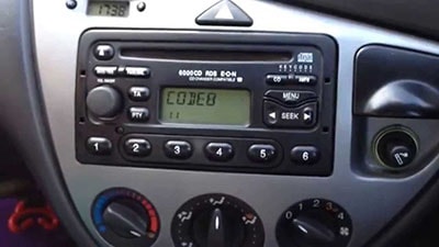 entrer code radio visteon ford 6000 cd