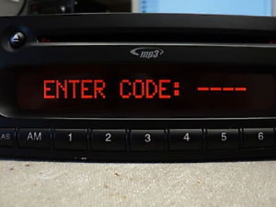 entrer code radio autosound 